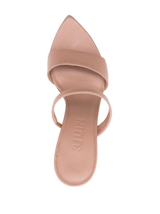 Shop 3juin Leather Slip-on Sandals In Pink