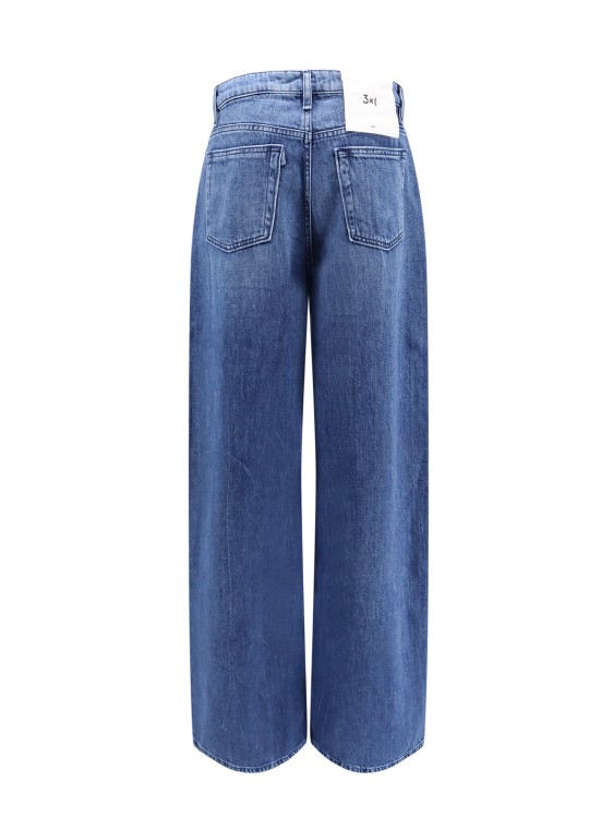 Shop 3x1 Wide Leg Denim Jeans In Blue