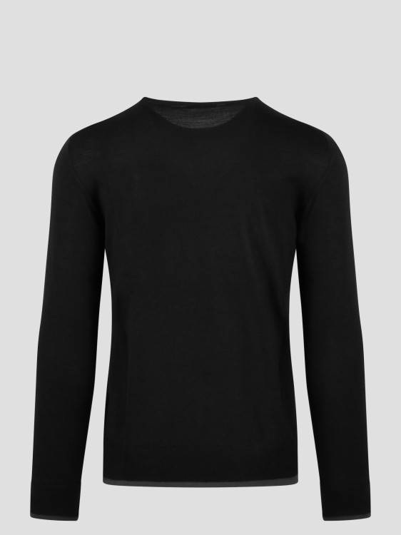 Shop Paolo Pecora Merino Wool Sweater In Black