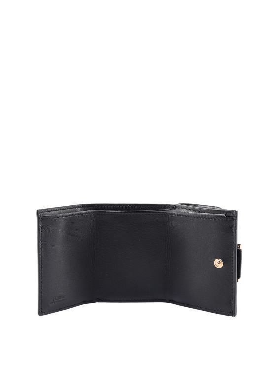 Shop Fendi Leather Wallet With Ff Ton Sur Ton Logo In Black
