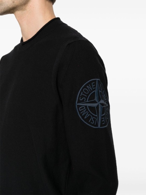Shop Stone Island Crewneck Sweatshirt In Black