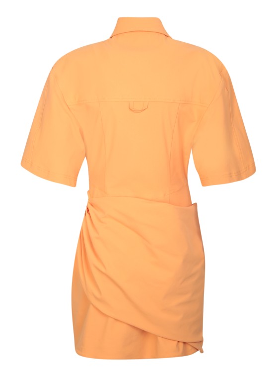 Shop Jacquemus Orange Camisa Mini Dress