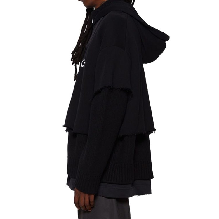 Shop Givenchy Zipped Hoodie Sweatshirt In Black
