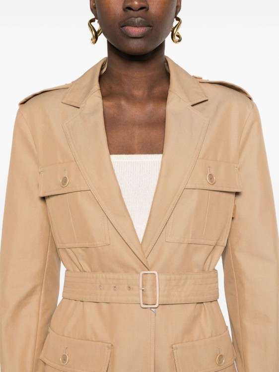 Shop Max Mara Single Breasted Jacket In Brown