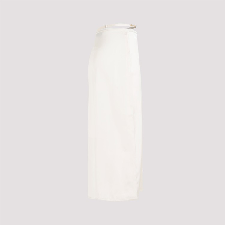 Shop Jacquemus Off-white La Jupe Notte Skirt