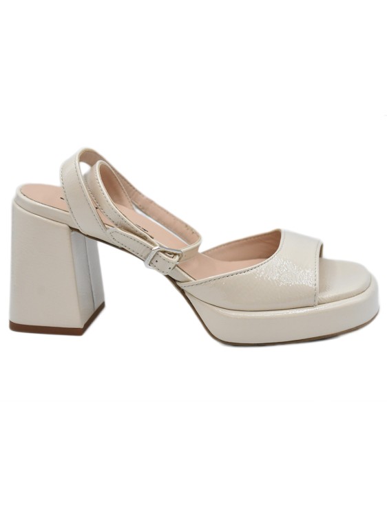 Janet & Janet Natural Heeled Sandals In Pink