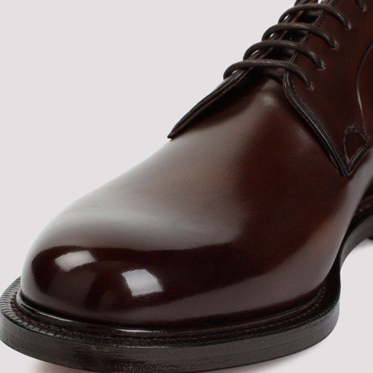 Shop Church's Ebony Brown Calf Leather Shannon Lace Up Shoes In Black