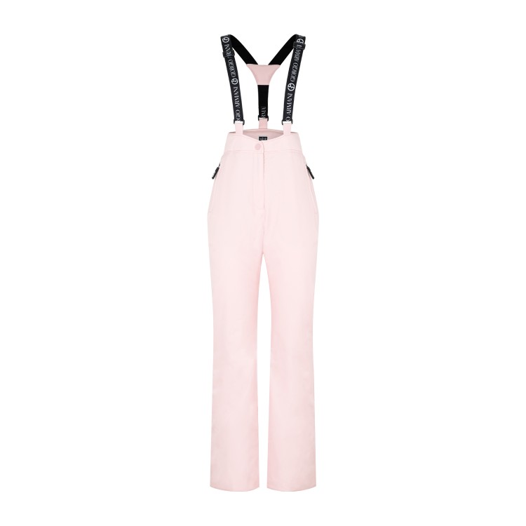 Shop Giorgio Armani Chalk Pink Polyester Trousers