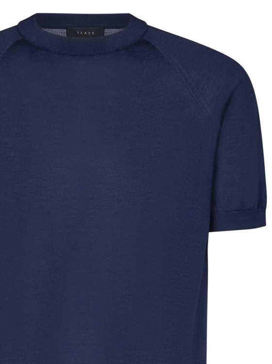 Shop Sease Navy Blue Knit T-shirt