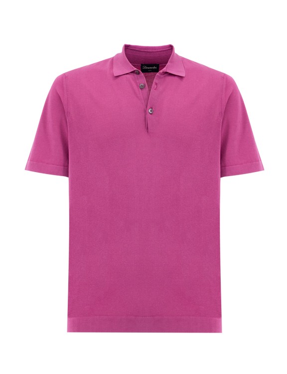 Drumohr Mono-tone Polo Shirt In Pink