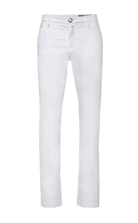 Jacob Cohen White Cotton Trousers