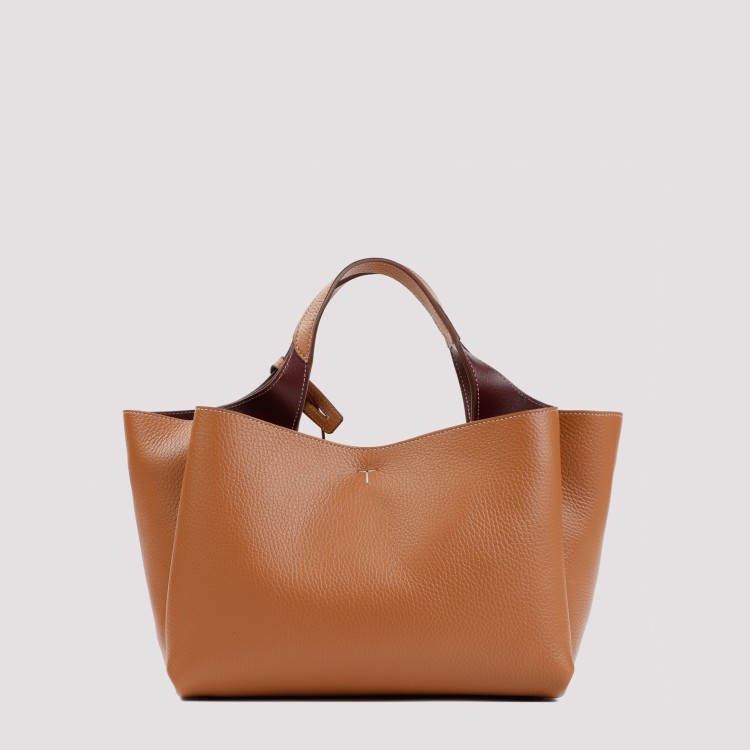 Tod's Bauletto Sacca Grained Leather Bag In Brown