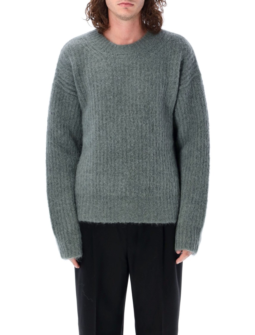 Shop Ami Alexandre Mattiussi Ami Hair Mohair Sweater In Green