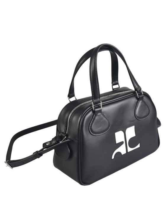 Courrèges logo-appliqué Leather Bowling Bag - Farfetch