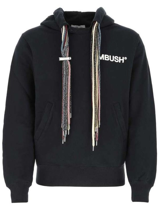 Shop Ambush Logo Hooded Sweatshirt In Blue