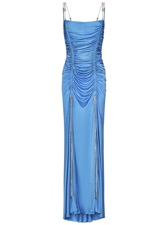 Shop Zuhair Murad Long Light Blue Dress