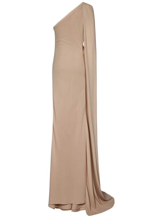 Shop Elie Saab Long One-shoulder Dress In Brown