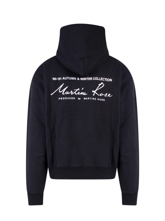 Shop Martine Rose Cotton Sweatshirt With Ribbed Profiles In Black