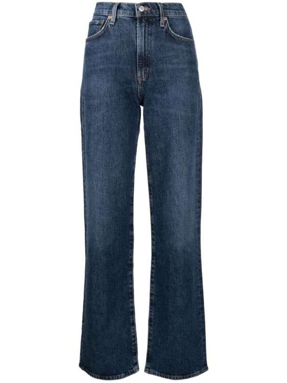 Shop Agolde Harper Straight-leg Jeans In Blue