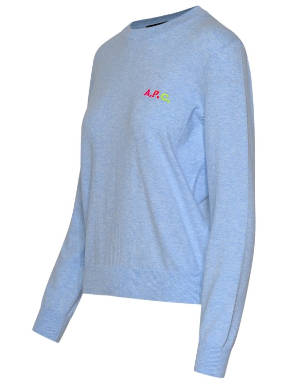 Shop Apc True Light Blue Cotton Sweater