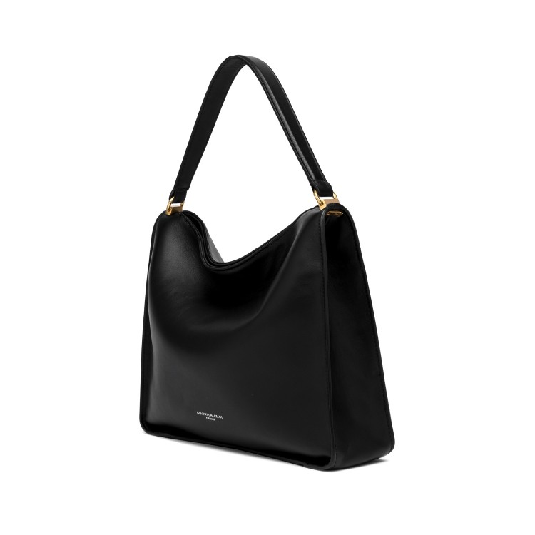 Shop Gianni Chiarini Renè Shoulder Bag In Black Leather