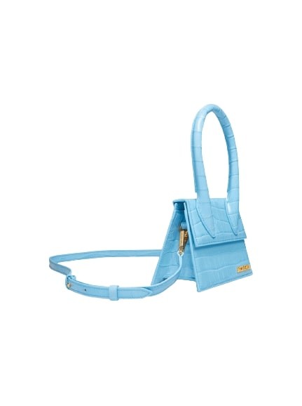 Le Chiquito moyen croco blue - LE RAPHIA