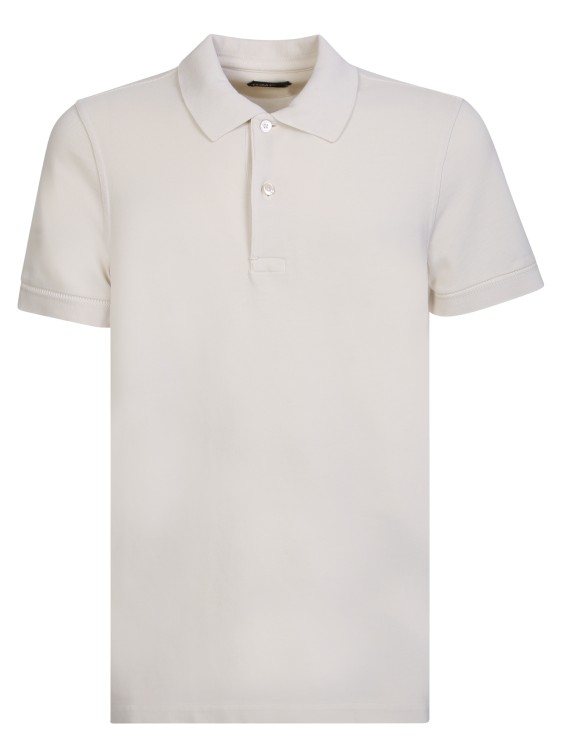 Shop Tom Ford Cotton Pique-weave Polo Shirt In Neutrals