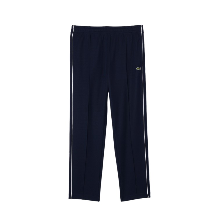 Lacoste Crocodile Embroidered Sweatpants In Blue