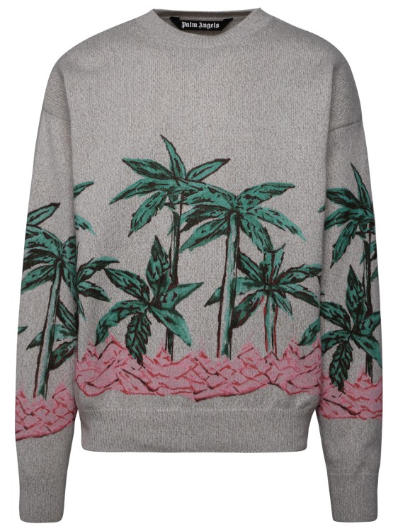 Palm Angels Palms Row-print Sweatshirt In Grey