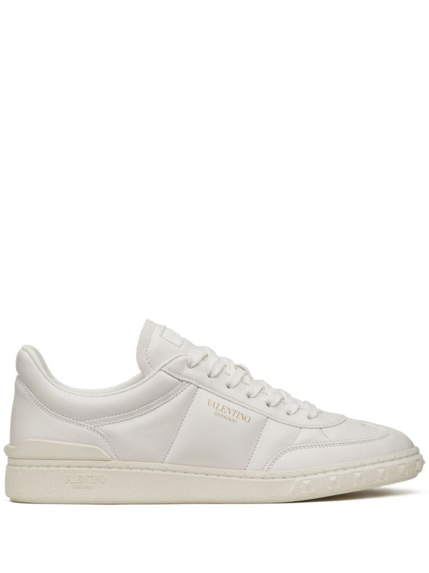 Valentino Upvillage Low Top Nappa Leather Sneaker In White