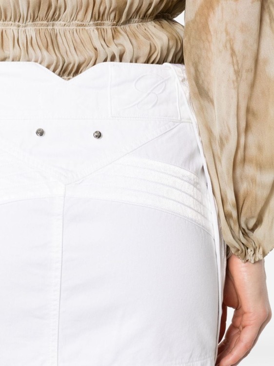 Shop Blumarine Cargo Skirt In White