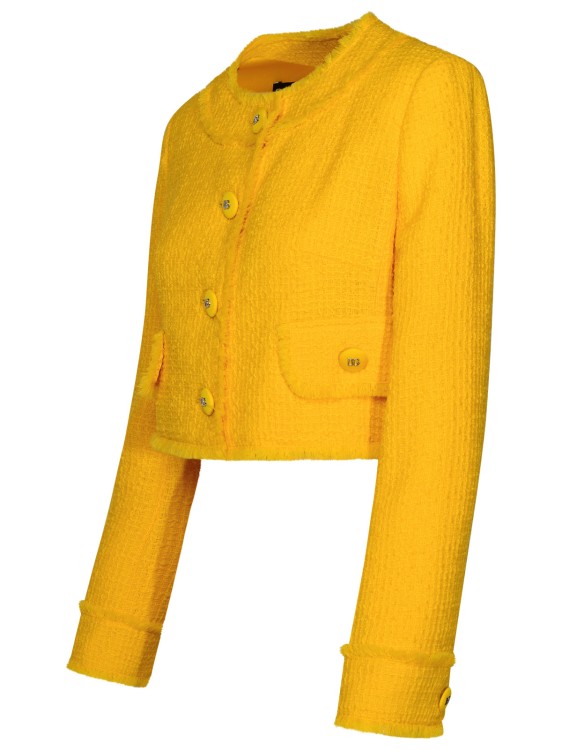 Shop Dolce & Gabbana Yellow Wool Jacket In Gold