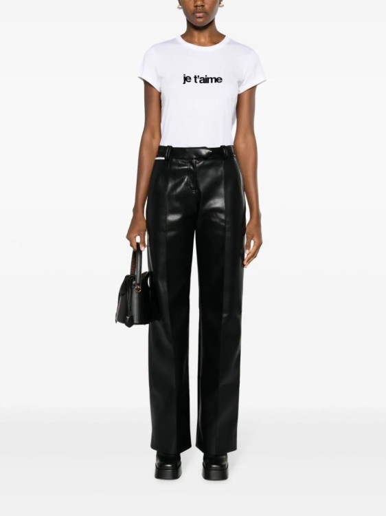 Shop Zadig & Voltaire Woop Je T'aime Flocked Text T-shirt In White