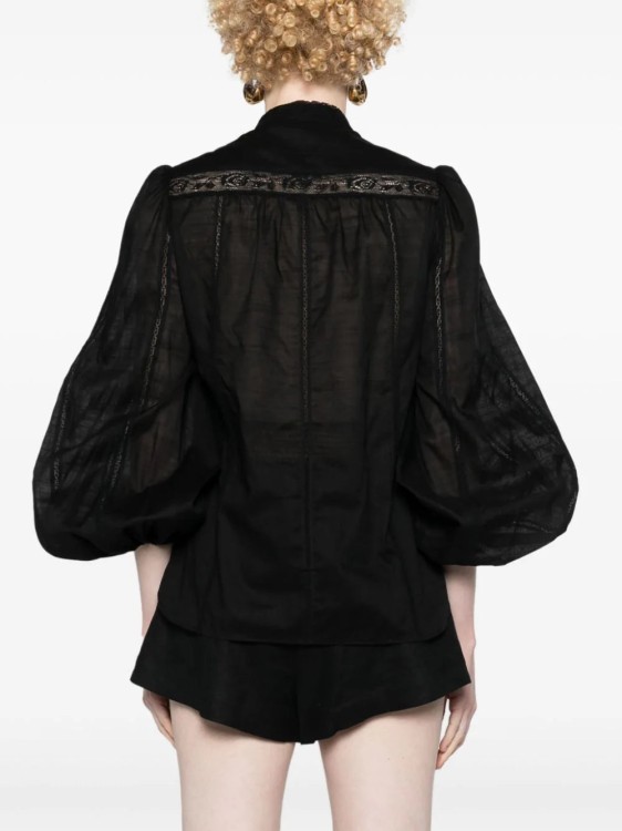 Shop Zimmermann Halliday Cotton Shirt In Black