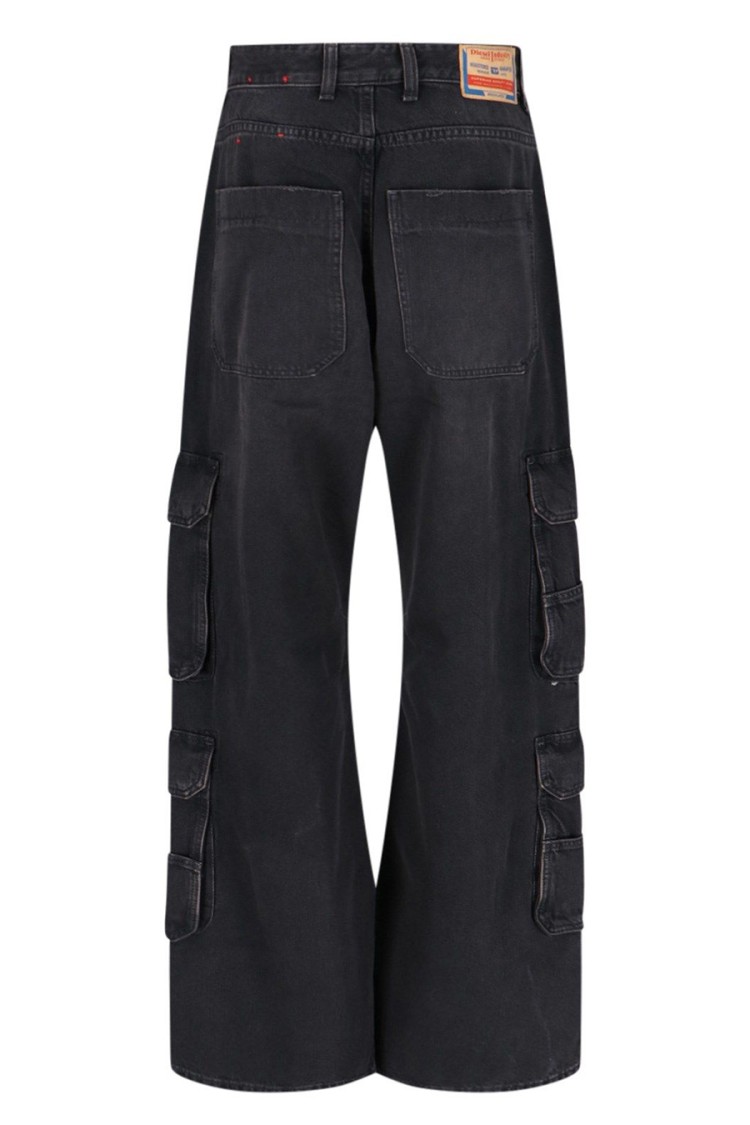 Diesel Woman Jeans Black Size 28w-32l Cotton In Black
