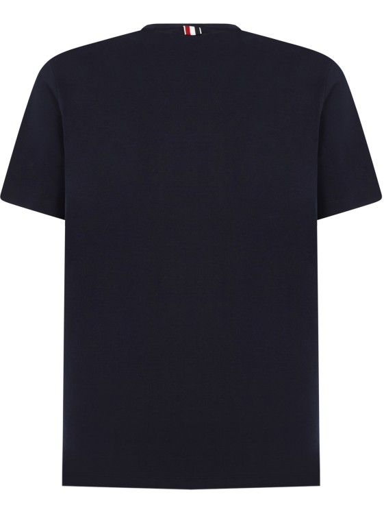 Shop Thom Browne Navy Blue Medium Weight Cotton Jersey T-shirt In Black