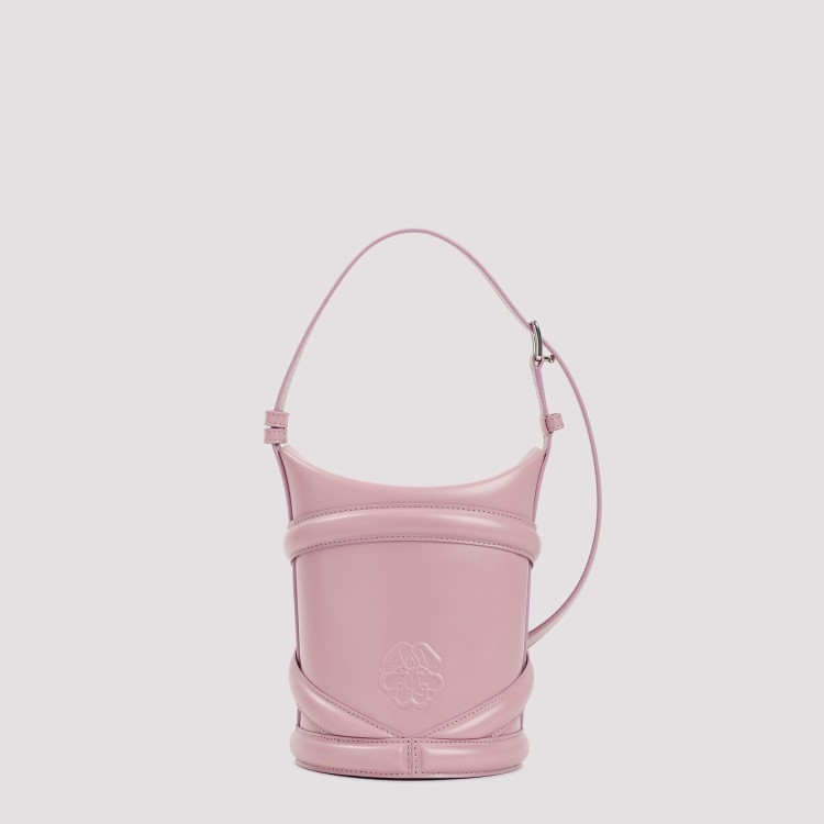 Shop Alexander Mcqueen Antic Pink The Curve Small Bag
