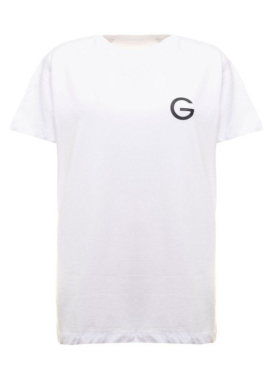 Gaudenzi White Cotton T-shirt With Logo Print