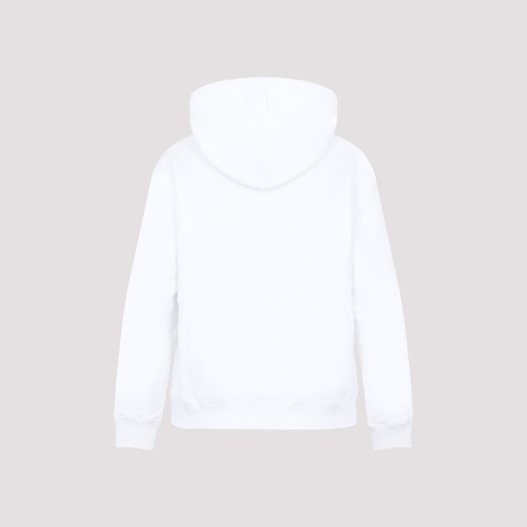 Shop Lanvin White Cotton Classic Fit Hoodie With Logo