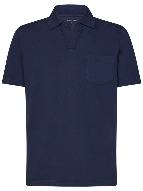 Shop Sease Garment-dyed Navy Blue Polo Shirt