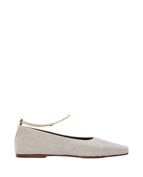 Shop Maria Luca Augusta Strass Ballet Flat Shoes In Silver