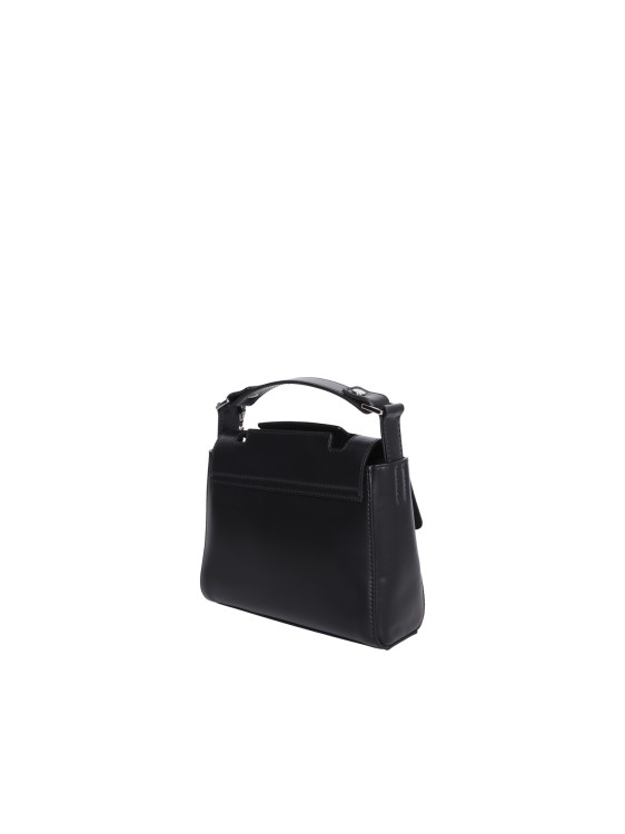 Shop Orciani Leather Hanlde Bag In Black