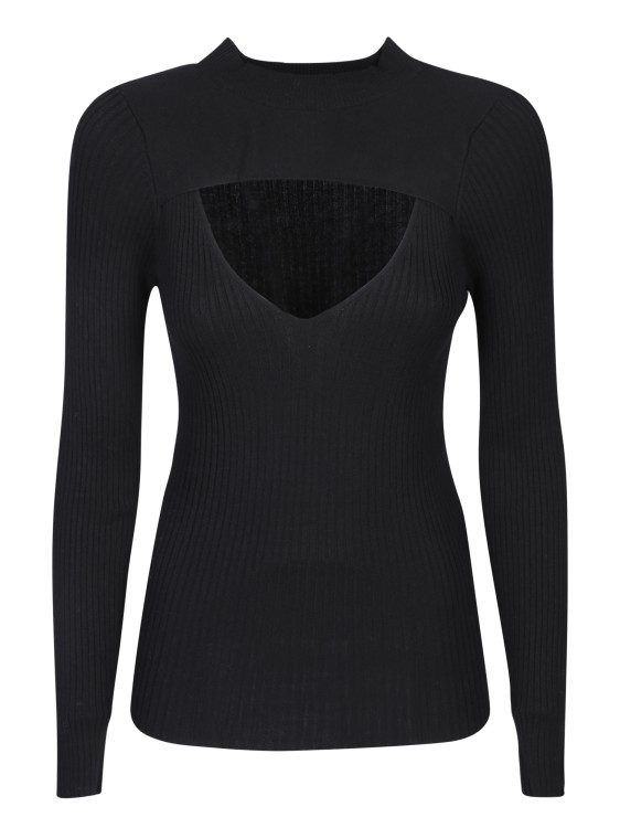 Shop Liu •jo Cut-out Details Black Pullover