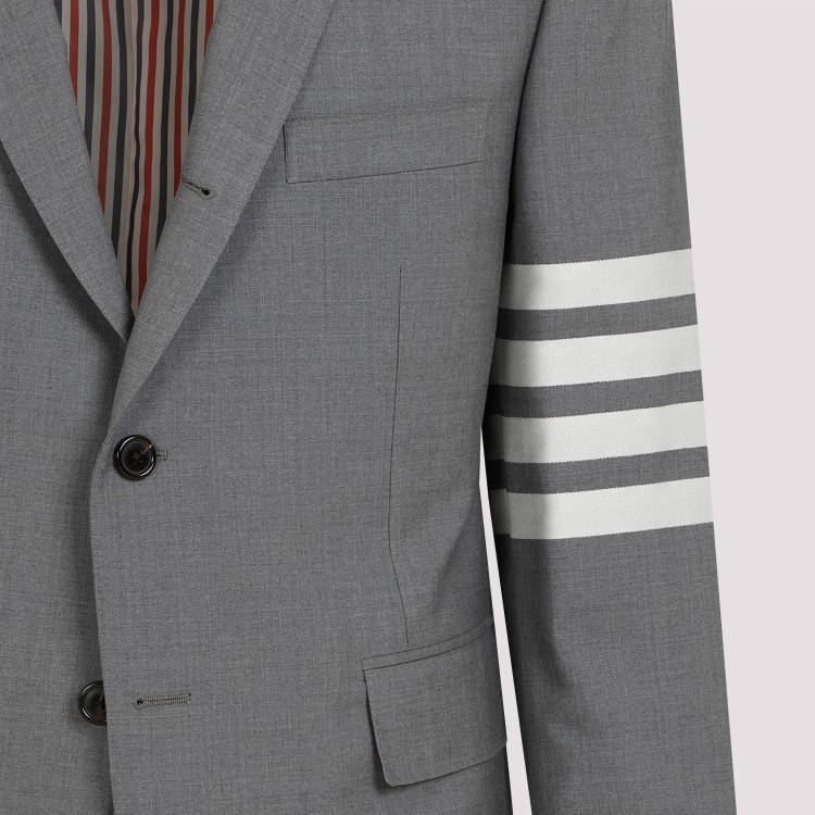 Shop Thom Browne Med Grey Fit 1 Wool Blazer