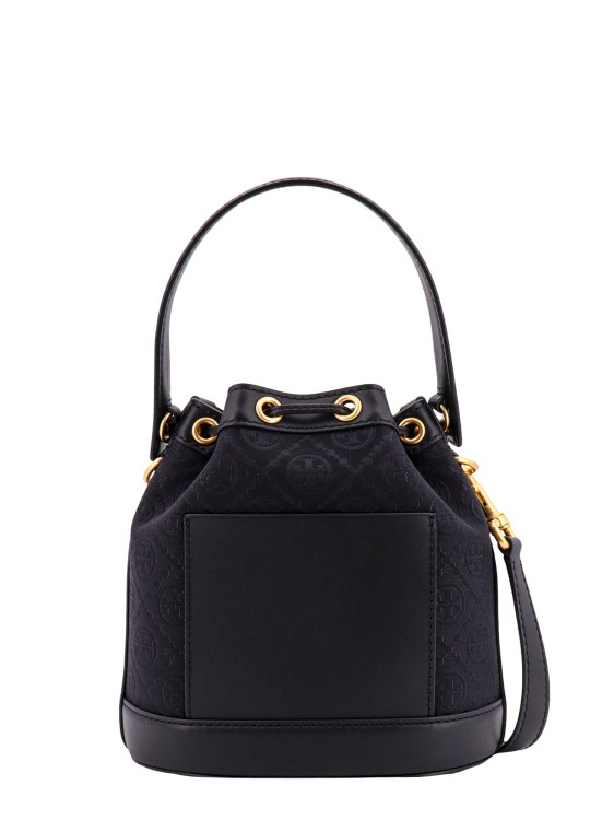 Canvas Bucket Bag With All-Over Monogram by Tory Burch in Black color for  Luxury Clothing
