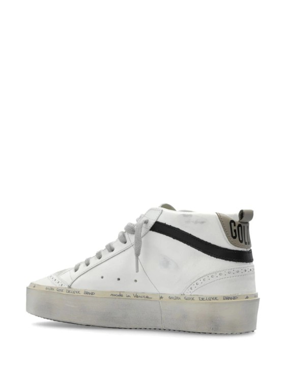 Golden Goose Mid Star High-top Leather Sneakers In White