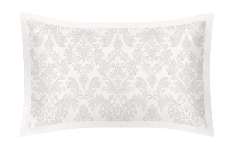 Mayfairsilk Damask Oxford Pure Silk Pillowcase In White
