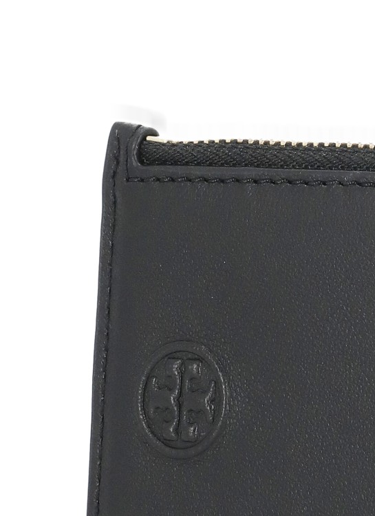 Shop Tory Burch Black Smooth Leather Card Holder