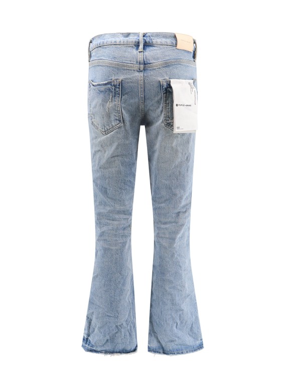Shop Purple Brand Ripped Flare Jeans With Destroyed Effect In Grey