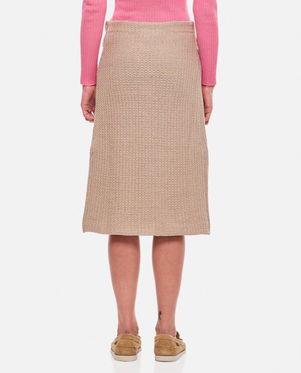 Cormio Lucia Cotton Midi Skirt In Neutrals